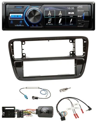 JVC Bluetooth Lenkrad USB DAB Autoradio für VW Up AA AAN 11-16 Klavierlack - Bild 1 von 4