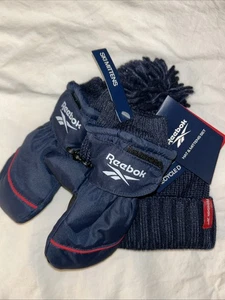 Reebok Kleinkind Jungen Mütze & Fäustlinge Set 2-4T Neu mit Etikett blau - Bild 1 von 8
