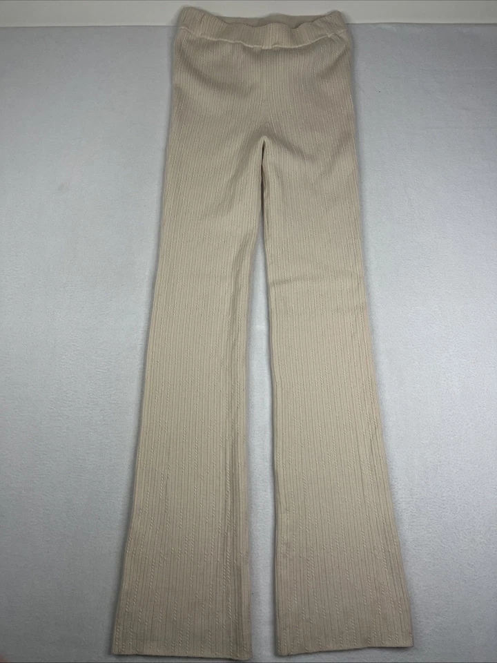$168 Pantalón Lululemon Acanalado Lana Merino Para Mujer Talla S Pantalón Deportivo Pesado Hueso Cómodo Foto 1 de 4