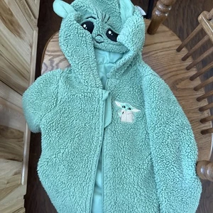 Costume Yoda bambino felpa con cappuccio giacca bambino taglia 5T Star Wars bambina Grogu - Foto 1 di 11