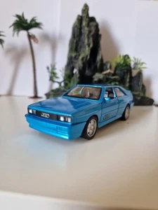 1:36 Audi Quattro 1980 Blue Alloy Diecast Car Model Collectible Kids Adults - Picture 1 of 8