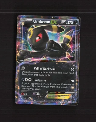 Umbreon EX 55/124 Fates Collide Ultra Rare Holo Pokemon Card LP - Image 1 of 4