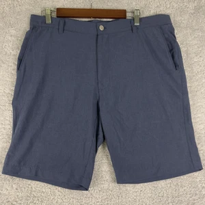 Peter Millar Shorts Mens 36 Blue Polyester Stretch Golf Pocket - Picture 1 of 8