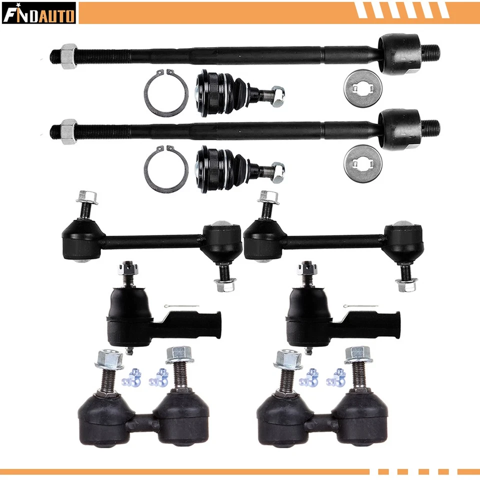 For 2003-2008 Hyundai Tiburon Lower Ball Joints Steering Sway Bar Tie Rod End - Image 1 of 1