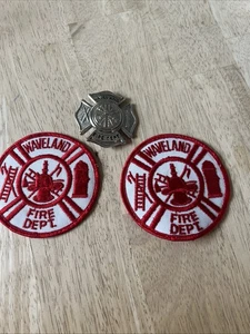 Vintage obsolete Mississippi Waveland fire department pin and patches lot - Picture 1 of 15