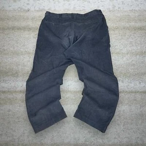 Vintage Corduroy Pants Dark Grey Baggy Wide Leg Fit Farah Flat Front 90s - Picture 1 of 5