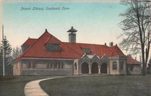 SOUTHPORT, CT ~ PEQUOT LIBRARY, INTERNATIONAL POST CARD CO., PUB ~ 1907-20 - Picture 1 of 2