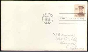 US. 1042A. 8c. John J. Pershing, Liberty Issue. FDC. 1961 -2 - Picture 1 of 1