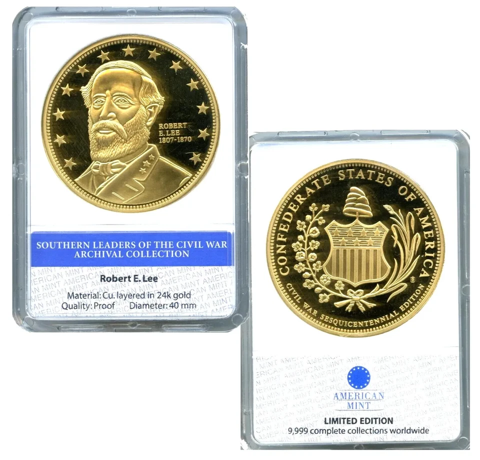 Moneda conmemorativa Robert E. Lee edición de archivo con certificado de autenticidad Foto 1 de 1