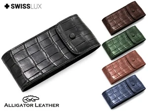 For ZENITH Genuine Alligator Crocodile Leather Watch Case Carry Bag Travel Box - Picture 1 of 12
