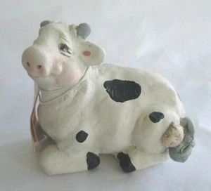 Figura de vaca acostada Dreamsicles con etiqueta Cast Art Industries Kristen 1991 - Imagen 1 de 8