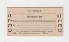 Railway Ticket BR Overton to ... 1st Class Single Edmondson