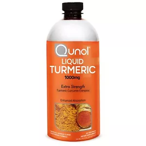 Qunol flüssiges Kurkuma Curcumin mit schwarzem Pfeffer, Kurkuma Nahrungsergänzung 1000mg, - Bild 1 von 2