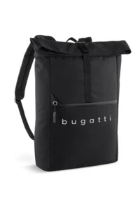 Bugatti Brand New Black Unisex Men's Backpack With Flap - Picture 1 of 6