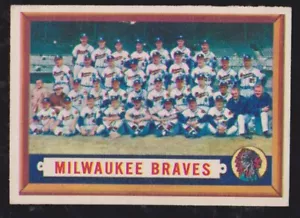 1957 Topps Baseball #114 Milwaukee Braves Team casi nuevo **** envío gratuito **** - Imagen 1 de 1