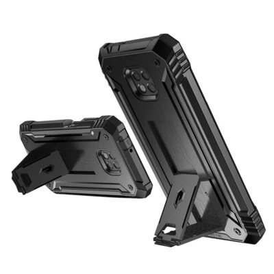 适用于摩托罗拉 Moto G Power 2021 保护壳,防撞支架保护套 黑色 — 第 1/4 张图片