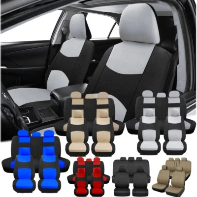 For Jeep Grand Cherokee Wrangler Car Seat Covers Front Rear Cushion Protectors - Image 1 of 4