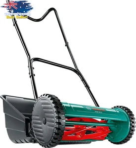 Manual Hand Push Lawn Mower | 38cm Cut Width, 25L Grass Box, Adjustable Height - Picture 1 of 12