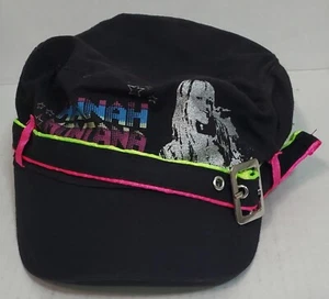 Cappello berretto Disney Hannah Montana Cadetto nero con fibbia Miley Cyrus regolabile - Foto 1 di 4
