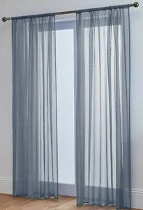 Voile Curtains Pair (2 Panels) Of Lucy Voile Net Slot Top Panels -Top Quality - Picture 1 of 43