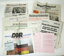 Convolute Newspapers 1989 Turn - Era Wall Removal Zeitzeugnis W Germany GDR ! (