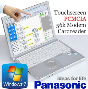 Panasonic Toughbook CF-T8 C2D 3GB Touchscreen 1024x768 Pcmcia Win 7 Batt + NT # - Foto 1 di 1