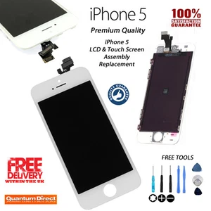 WHITE iPhone 5 A1429 Retina LCD Replacement & Digitiser Touch Screen Grade *AAA* - Picture 1 of 5