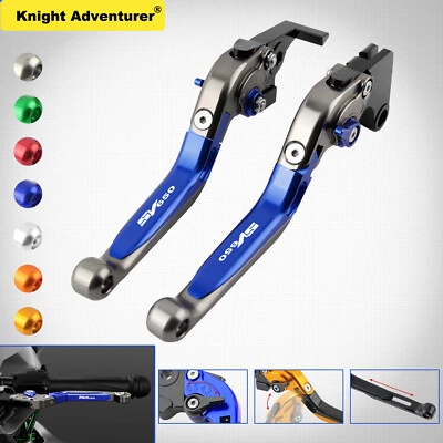 Alavancas de freio de embreagem extensíveis dobráveis para motocicleta SUZUKI SV650 1999-2009 - Imagem 1 de 4