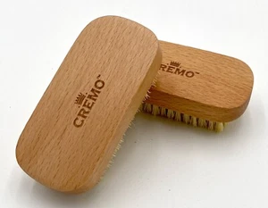 Cremo 100% Boar Bristle Beard Brush With Wood Handle To Shape & Groom Set Of 2 - Picture 1 of 4