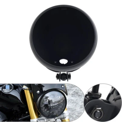 7" Motorcycle Headlight Housing Headlamp Light Bulb Bucket Cover For Harley - Image 1 of 4