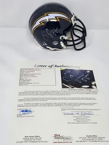 JUNIOR SEAU signed CHARGERS mini helmet JSA COA Full Letter LOA - Picture 1 of 6