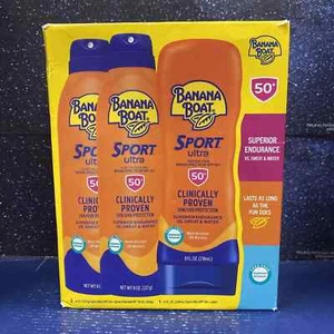 Banana Boat Sport Ultra Performance Sunscreen Pack Broad Spectrum SPF 50 /3 pack - Picture 1 of 4