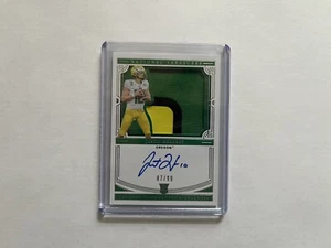 National Treasures 2020 Justin Herbert Collegiate Patch Auto /99 - Picture 1 of 2