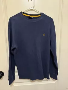 Polo Ralph Lauren men's navy blue waffle knit sleep shirt size xl - Picture 1 of 2