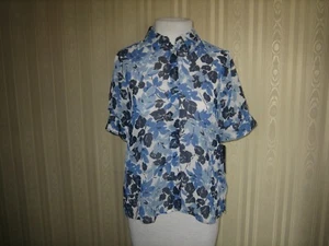 womens chaps short sleeve  blouse P/M petite NWT - Picture 1 of 4
