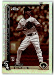2025 Topps Chrome Baseball MLB No. 275 Drew Thorpe Rookie Bronze Refractor - Bild 1 von 2