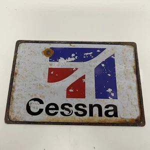 Cessna Aircraft Aviation Metal Sign Weathered Look 7.75” X 11.75” - Picture 1 of 5