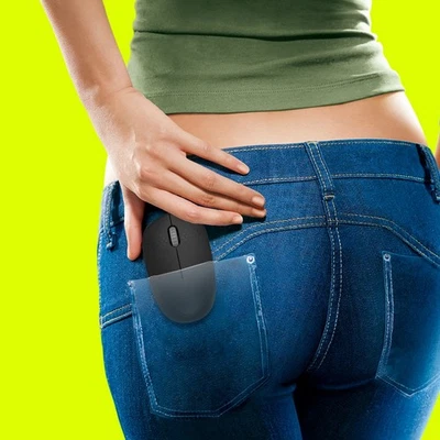 I210 Wireless Mouse Desktop Laptop Office 2.4G 3Key 3D 1600 DPI Power Saving - Image 1 of 4