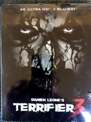 Damien Leone's TERRIFIER 3-2024 4K Ultra HD-Blu-Ray Steelbook Factory Sealed NEW - Image 1 of 2