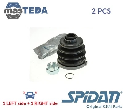 24384 CV JOINT BOOT KIT PAIR FRONT RIGHT LEFT WHEEL SIDE SPIDAN 2PCS NEW - Image 1 of 4