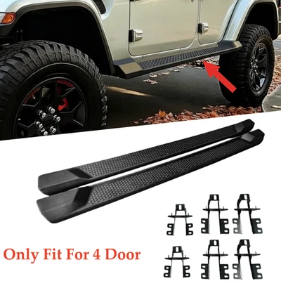 For 2007-2018 Jeep Wrangler JK 4 Door 6" Running Boards Nerf Bars Side Steps - Image 1 of 4