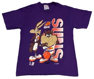 Vtg Phoenix Suns 1993 NBA Basketball Tee Size Large Taz Looney Tunes Double Side - Picture 1 of 9