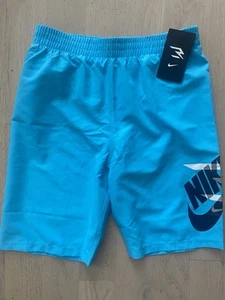 Boy's Nike 3 Brand Polyester Swim Shorts Swimsuit NEW Blue NWT - Picture 1 of 3