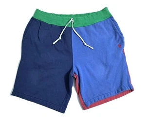 Polo Ralph Lauren Men's 2XL Colorblock Fleece Sweat Shorts Red Blue Yellow Gym - Picture 1 of 9