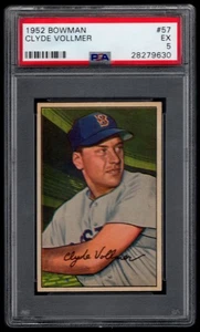 1952 Bowman Clyde Vollmer PSA 5 #57 - Picture 1 of 3