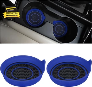 2PCS Car Cup Coaster, Silicone Vehicle Insert Water Bottle Mats Spill Holder, No - Picture 1 of 6