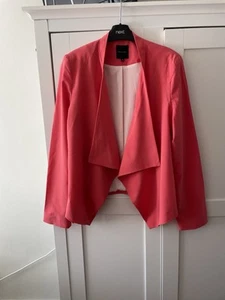 Ladies New Look Waterfall Jacket Size 16 Coral Pink - Picture 1 of 6