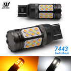 Syneticusa 7443 Led Switchback Canbus Decode Drl Turn Signal Light Bulbs