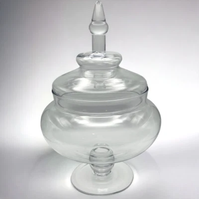 Tarro boticario de vidrio alto tapa David Tutera 15" GRANDE vacaciones boda popurrí Foto 1 de 4