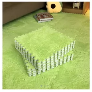 Interlocking Carpet Shaggy Soft EVA Foam Mats Fluffy Area Rugs Protective Floor - Picture 1 of 5